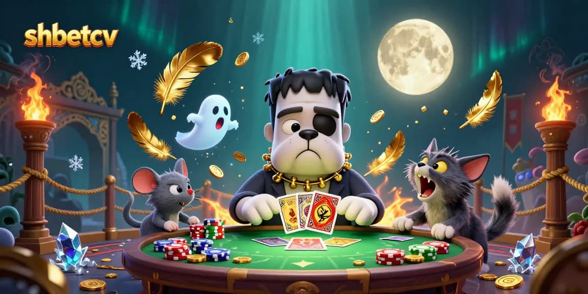 Engage with thrilling gameplay at shbetcv, featuring a lively casino scene with unique characters.