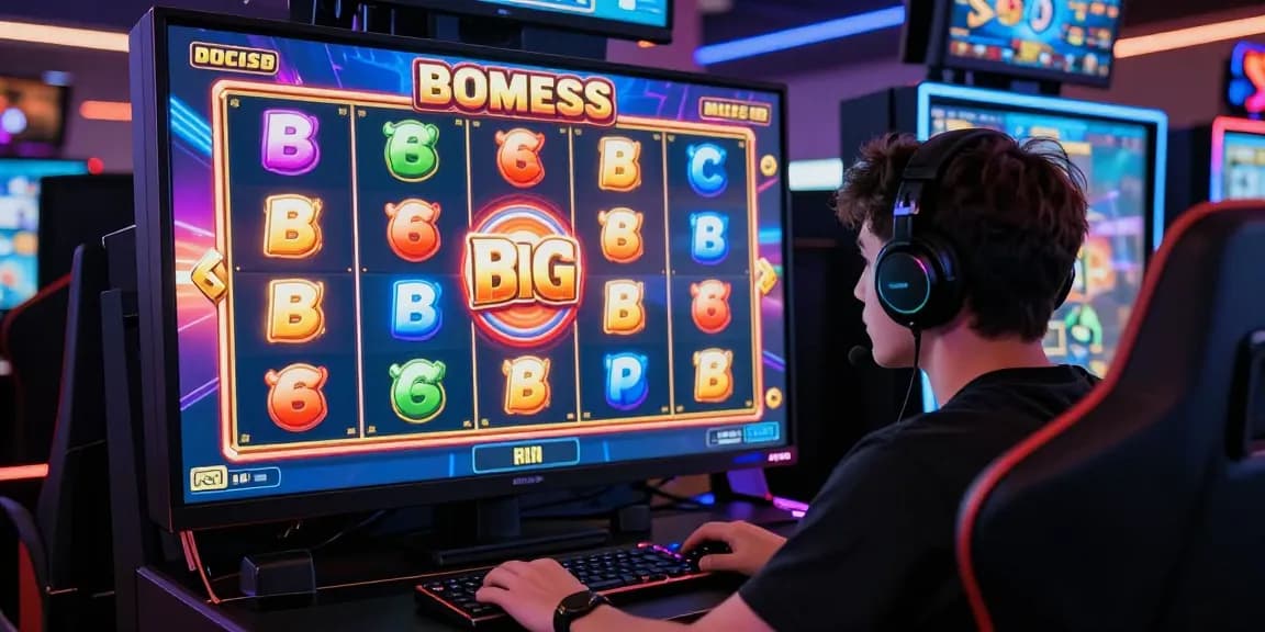 Menikmati permainan slot gacor di KANGTOTO dengan grafis cerah dan suasana kasino digital.