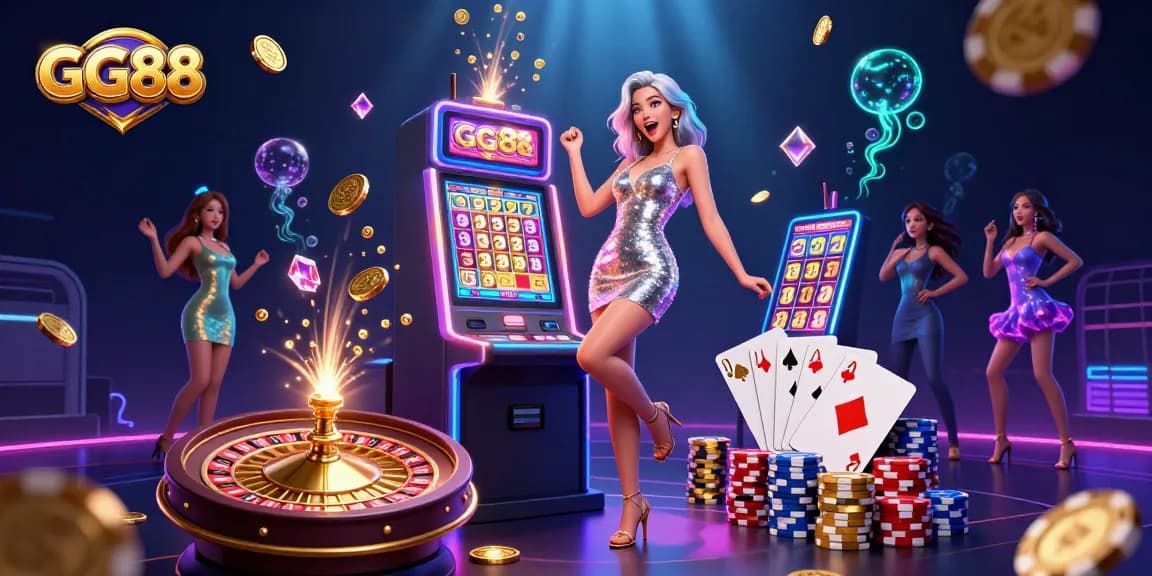 Celebrate wins at GG88 with vibrant casino excitement, showcasing captivating slot jackpots.