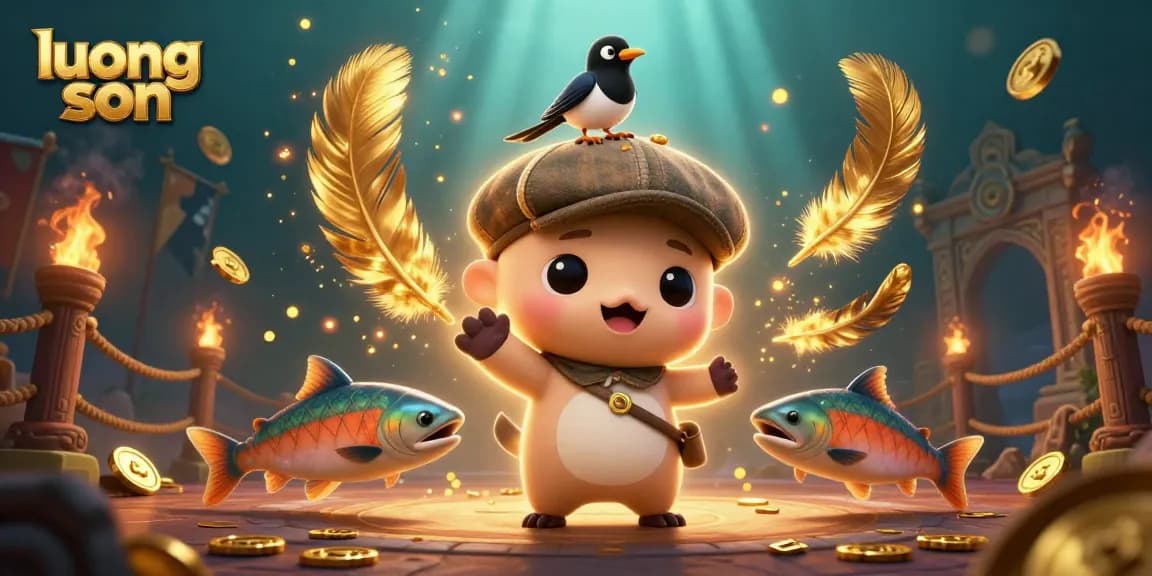 Bet on exciting games with luong son, featuring playful characters and vibrant casino elements.