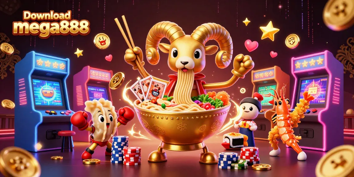 Engage in thrilling action with the colorful digital scene downloading mega888 filled with animated casino elements.