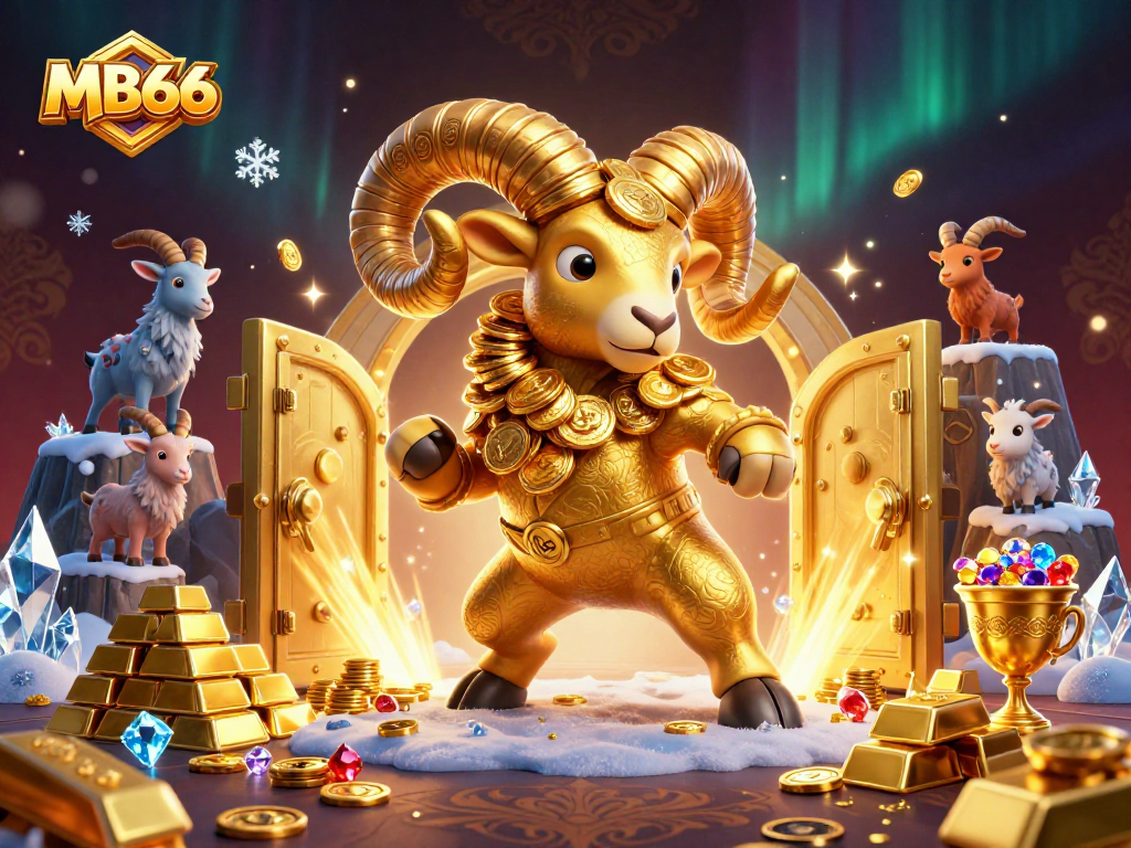 Experience the thrill of winning at MB66 with golden treasures and engaging casino elements.