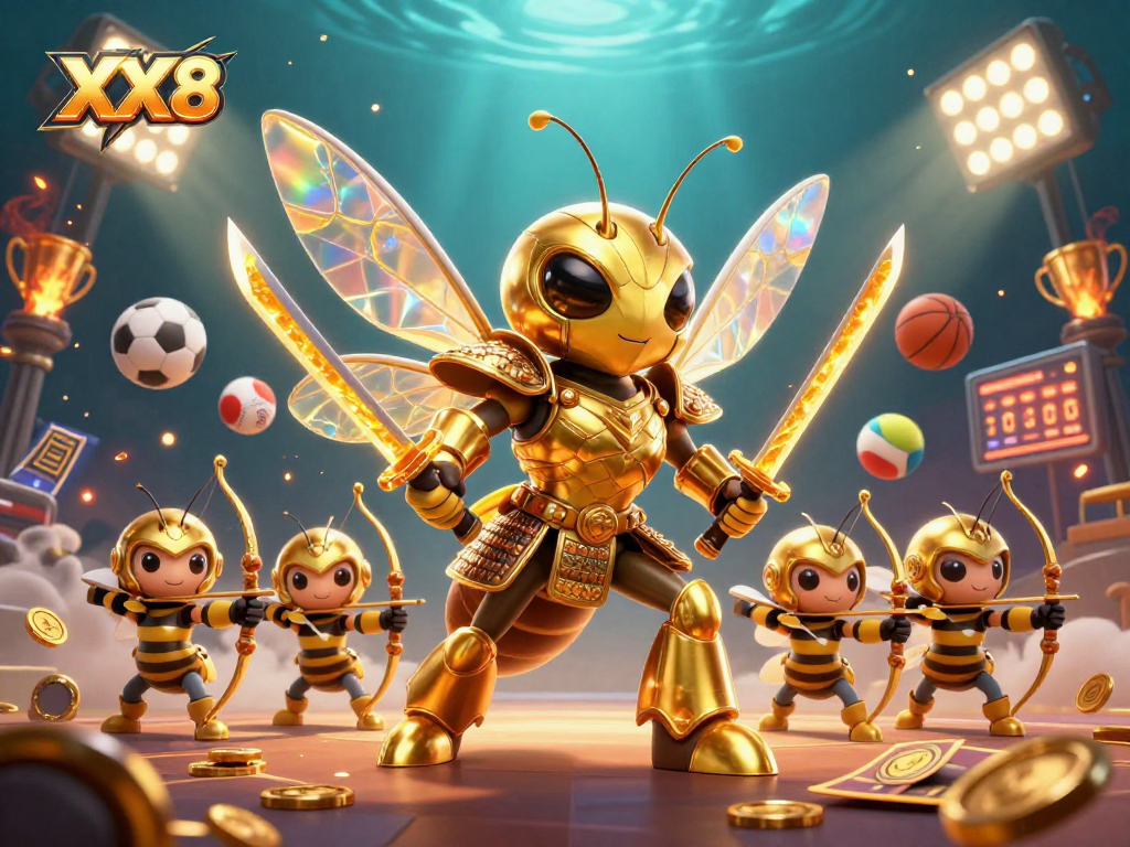 Bet big with XX8 in vibrant 3D action, featuring dynamic sports themes and engaging gambling elements.