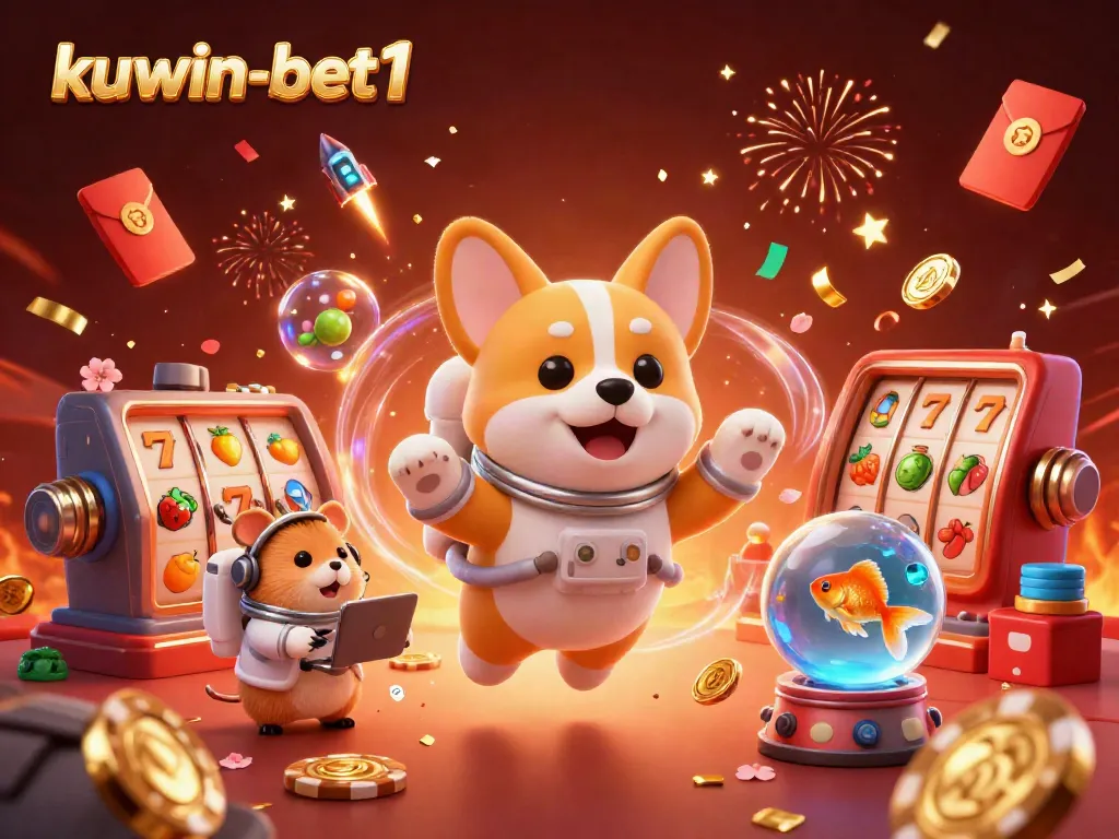 Experience thrilling gameplay with kuwin-bet1 amidst floating poker chips and vibrant casino elements.