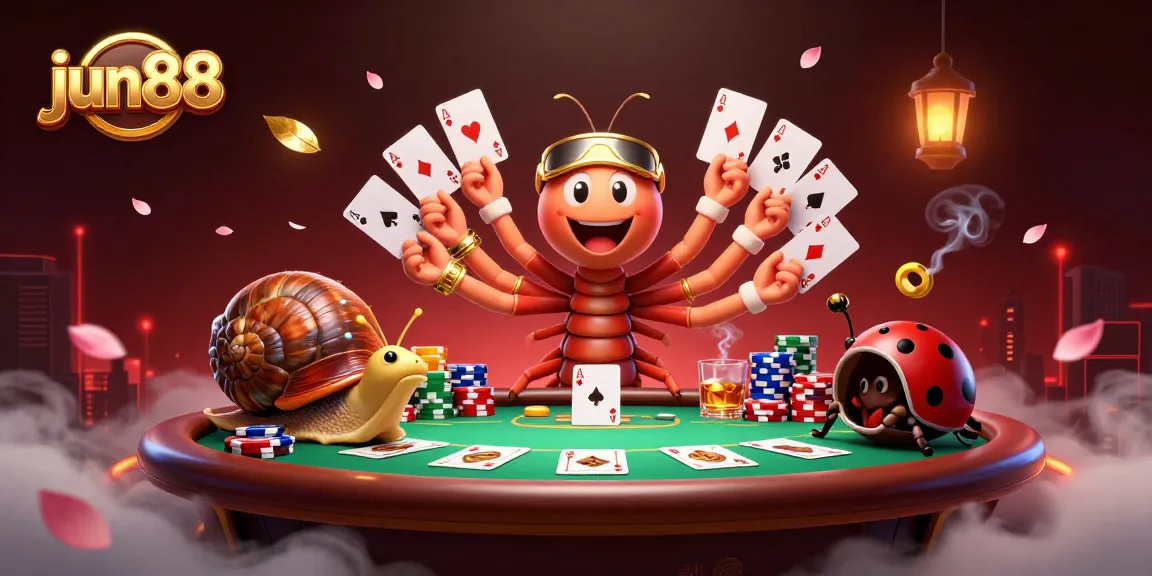 Experience the thrill of jun88 with a vibrant 3D casino illustration, showcasing engaging characters and dynamic gaming elements.