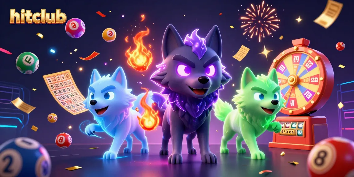 Hitclub's exciting lottery scene showcases vibrant energy, thrilling lottery balls, and game-winning opportunities.