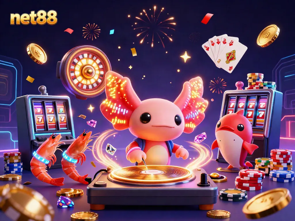 Experience dynamic betting action at net88 with colorful casino characters and sparkling game elements.