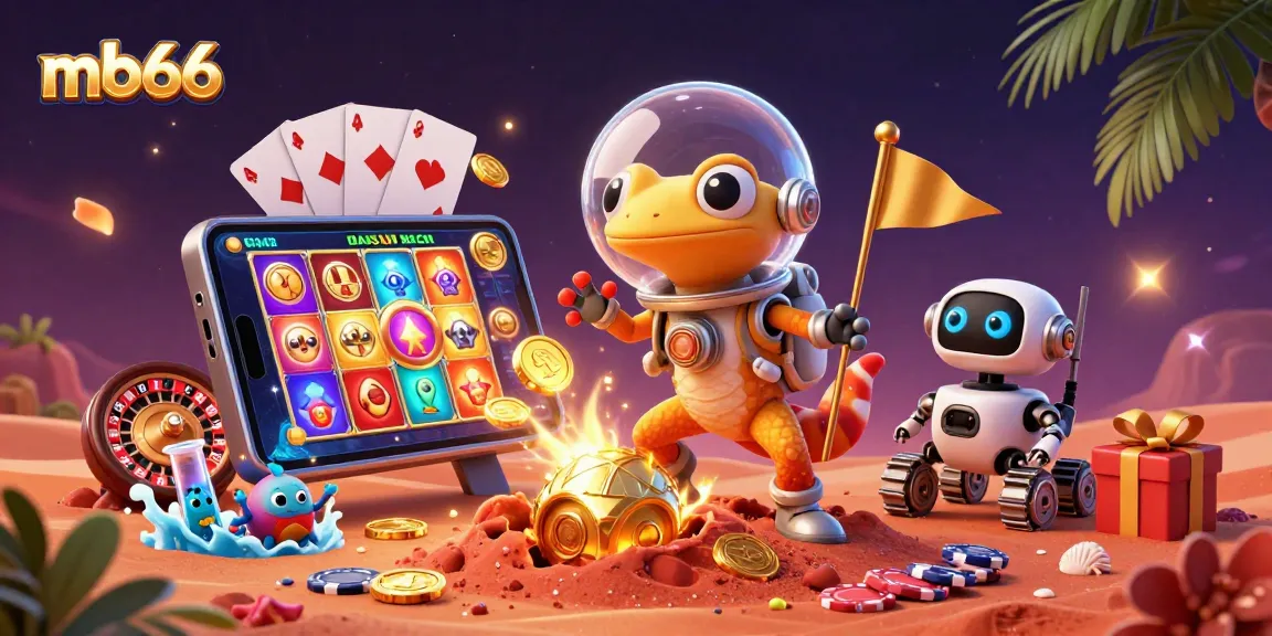 Experience thrilling gameplay with mb66 as the Martian gecko uncovers a golden casino.