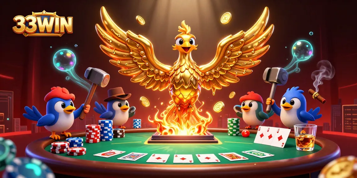 Play at 33WIN and watch the golden phoenix deliver spectacular wins at the casino.