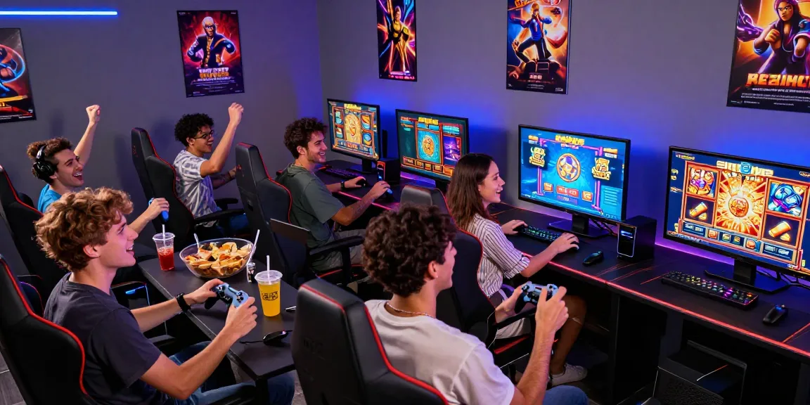 Pengalaman bermain slot online yang seru di tahun4d, dengan pemain bersenang-senang dan teknologi canggih di sekitarnya.