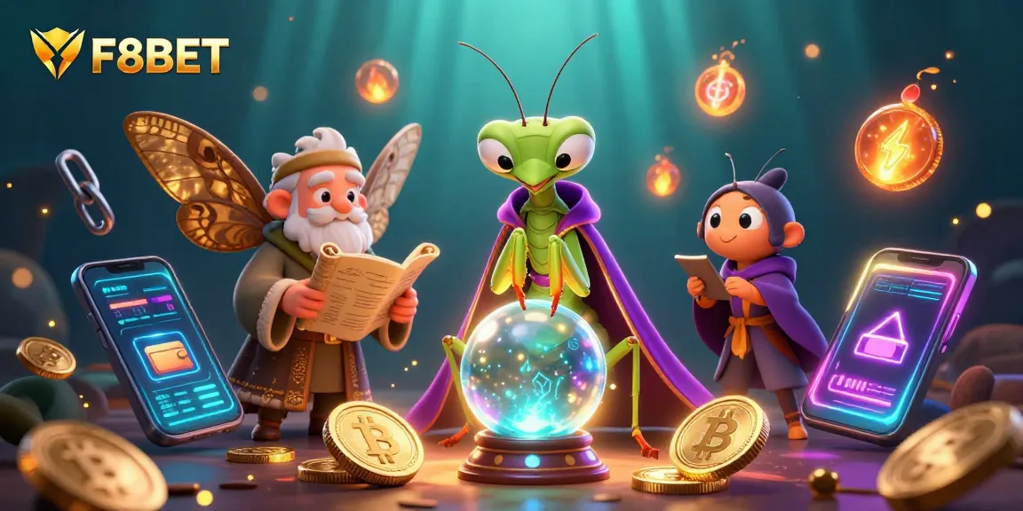 Engage with F8BET's thrilling world of online gaming featuring vibrant casino elements and mystical characters.
