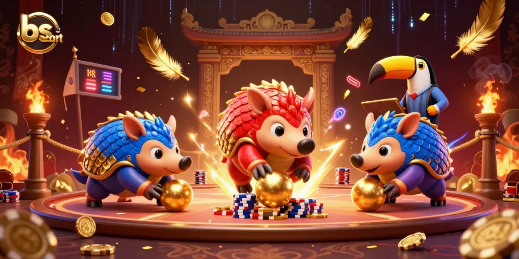 bsport brings thrilling competition with rival pangolins in a vibrant casino showdown filled with gold.