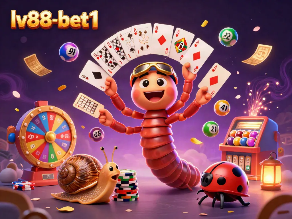 Experience the excitement of lv88-bet1 with vivid characters, lottery elements, and dynamic gaming action.