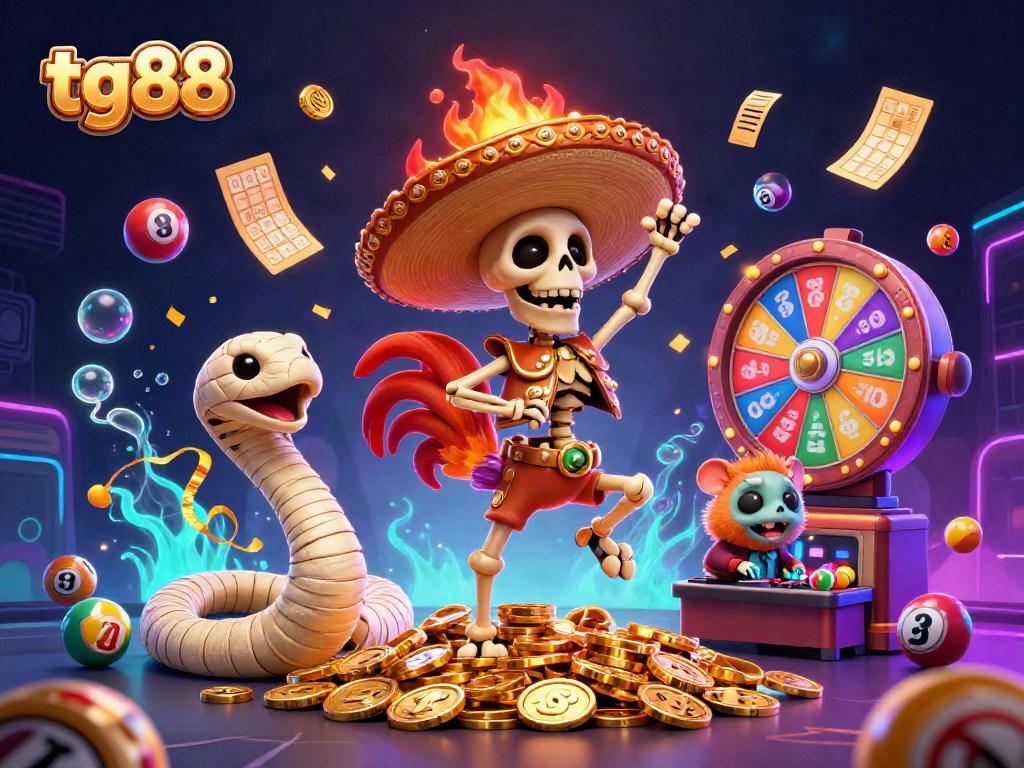 Engage with tg88 on an exciting online casino adventure featuring vibrant characters and dynamic elements.