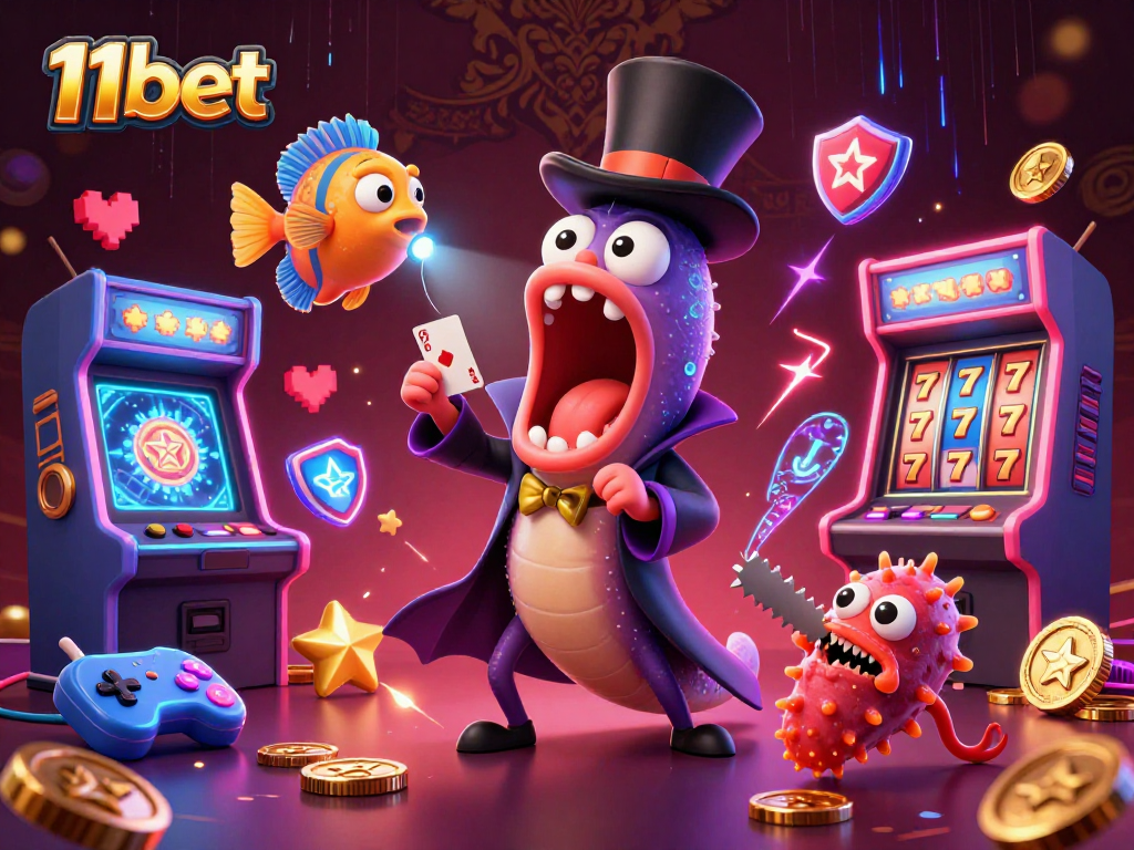 Experience thrilling action with 11bet's vibrant 3D casino scene featuring magical deep-sea characters.