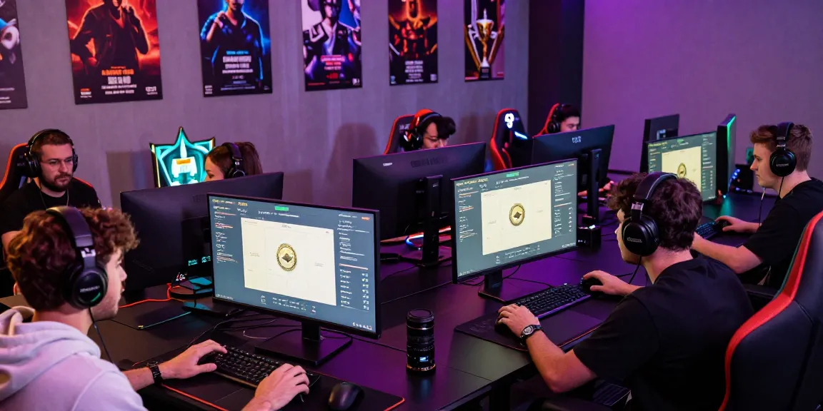 Exciting gaming moment at B52 club, with players immersed in competitive online environment and vibrant screens.