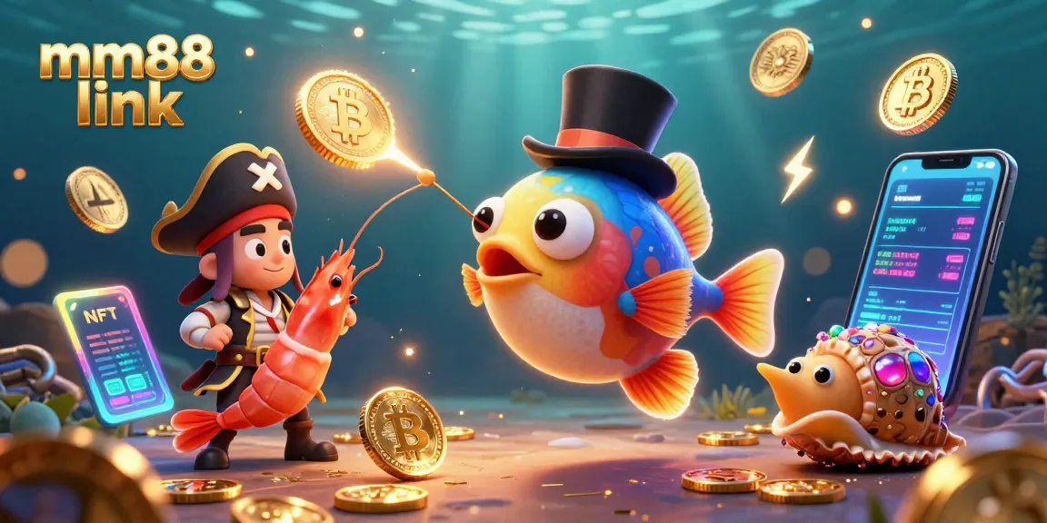 Experience the excitement of mm88 link as the anglerfish attracts golden coins in a vibrant casino-themed scene.