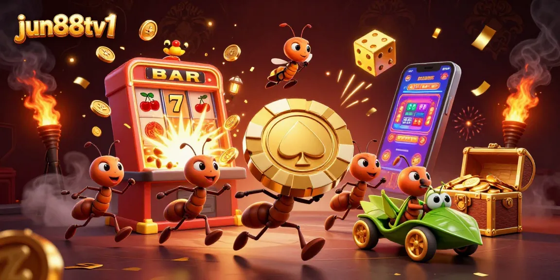 Engage in thrilling casino adventures with jun88tv1 featuring cartoon heist characters and dazzling slot explosions.