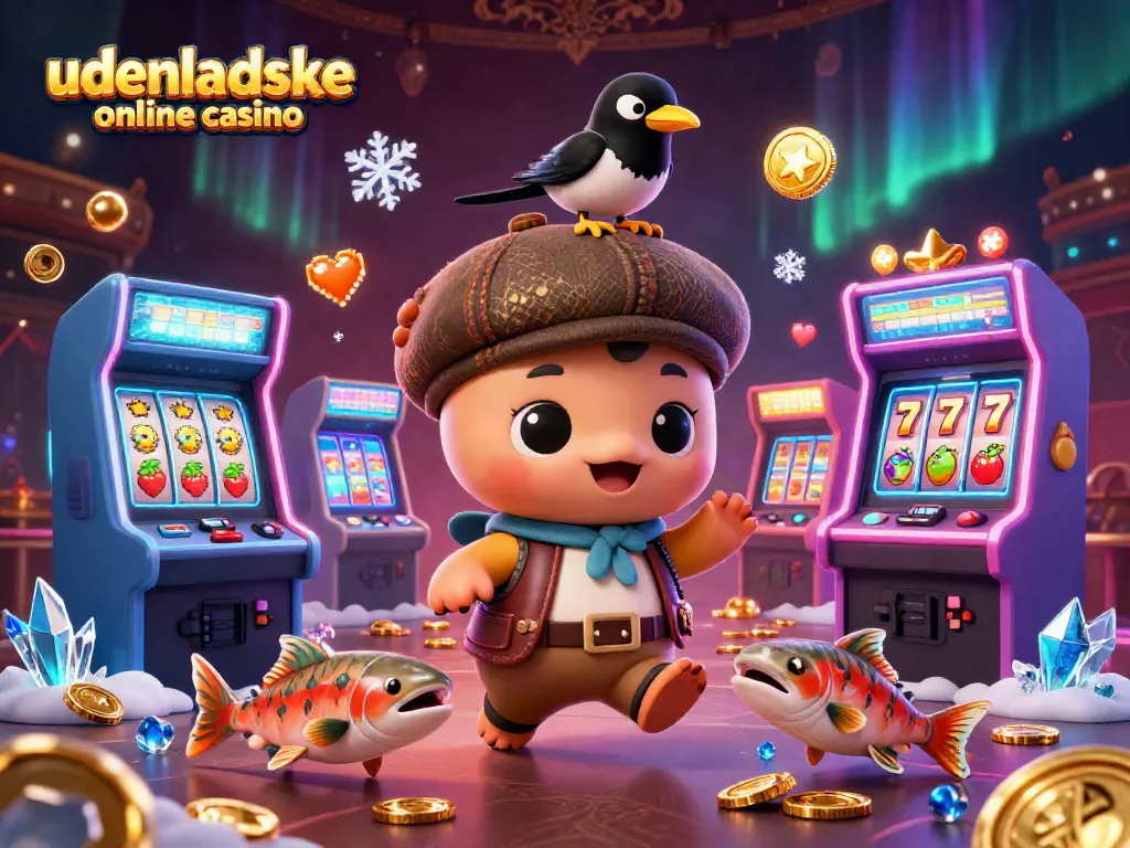 Engage with udenlandske online casino charm featuring playful Nessie and vivid slot elements.