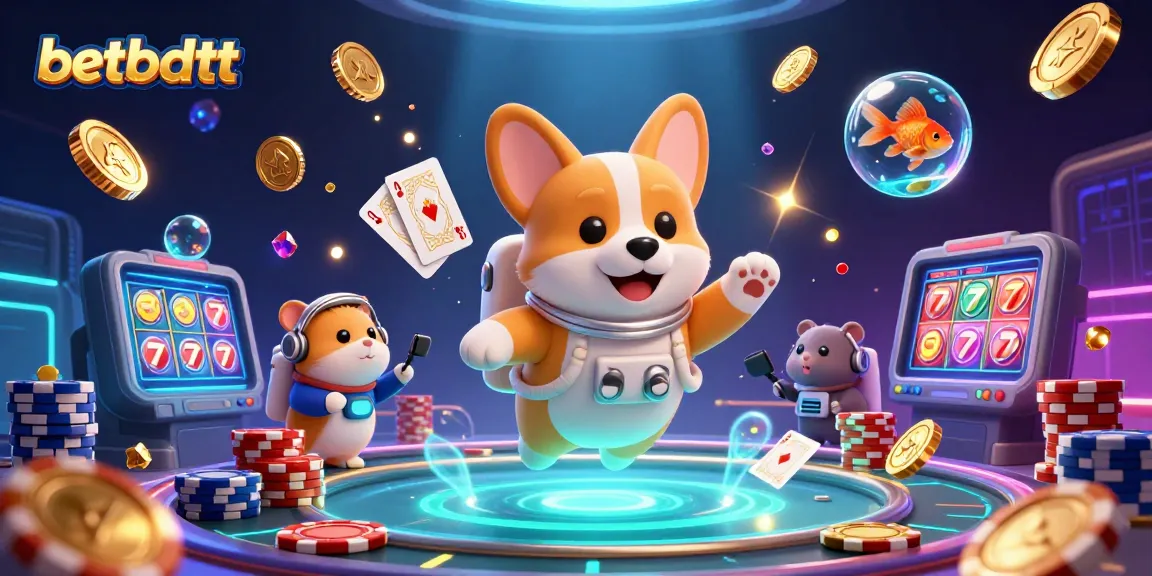 Experience thrilling fun at betbdtt with a vibrant casino scene featuring colorful characters and dynamic gaming elements.