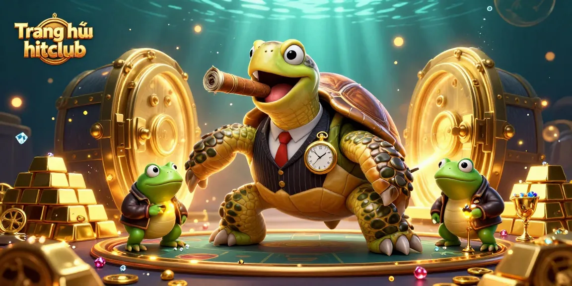 Engage with Trang chủ hitclub's thrilling casino adventures featuring a snapping turtle and bullfrogs.