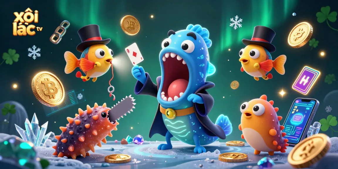 Experience thrilling gambling meets magic at xôi lạc tv, featuring an enchanting deep-sea eel magician.