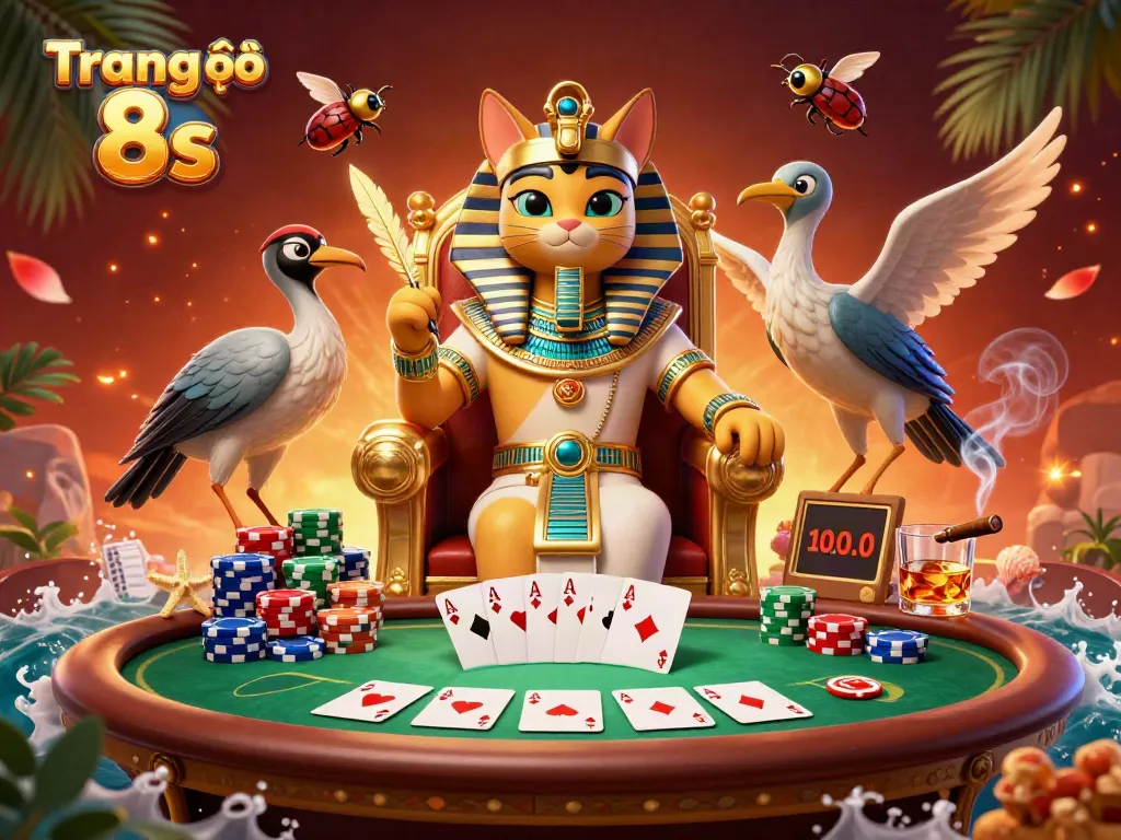 Experience the vibrant excitement of Trang chủ 8s with rich poker elements and dynamic characters.