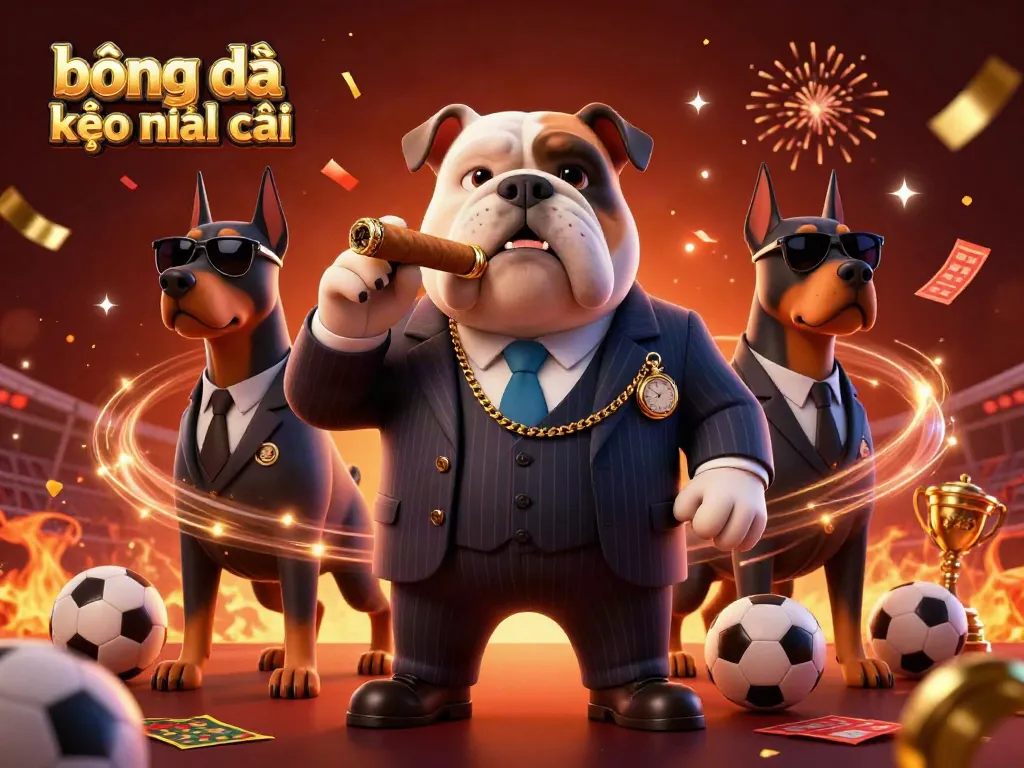 Engage in thrilling sports betting with bóng đá kèo nhà cái illustrated in a vibrant 3D scene.