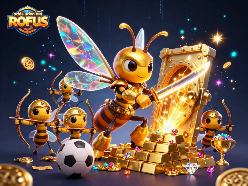 Experience exciting sports betting with odds uden om ROFUS in this vibrant 3D illustration.
