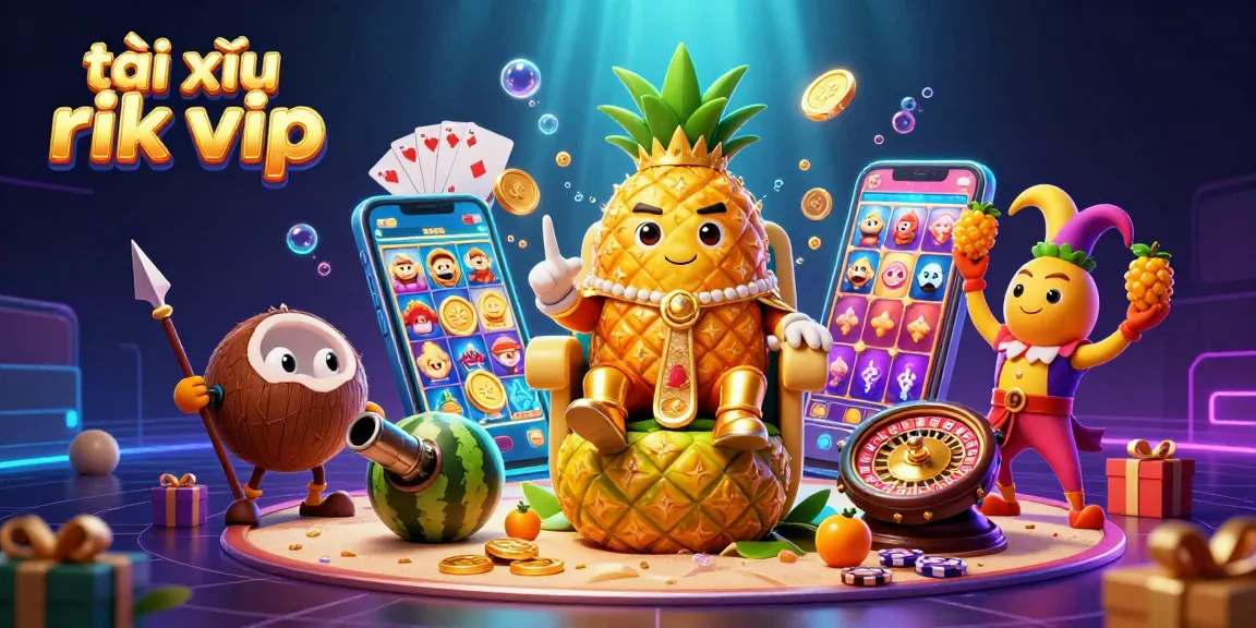 Experience the excitement of tài xỉu rik vip with a vibrant casino scene featuring animated characters.