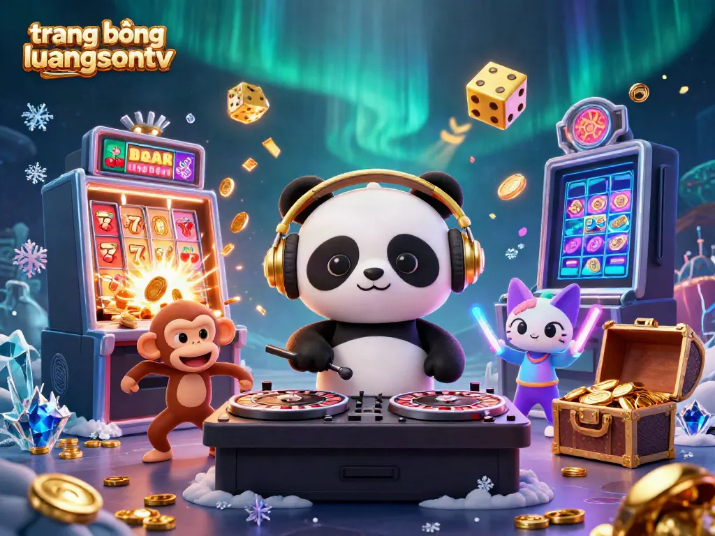 Experience the dynamic world of trang bóng luongsontv with 3D characters in a vibrant casino scene.