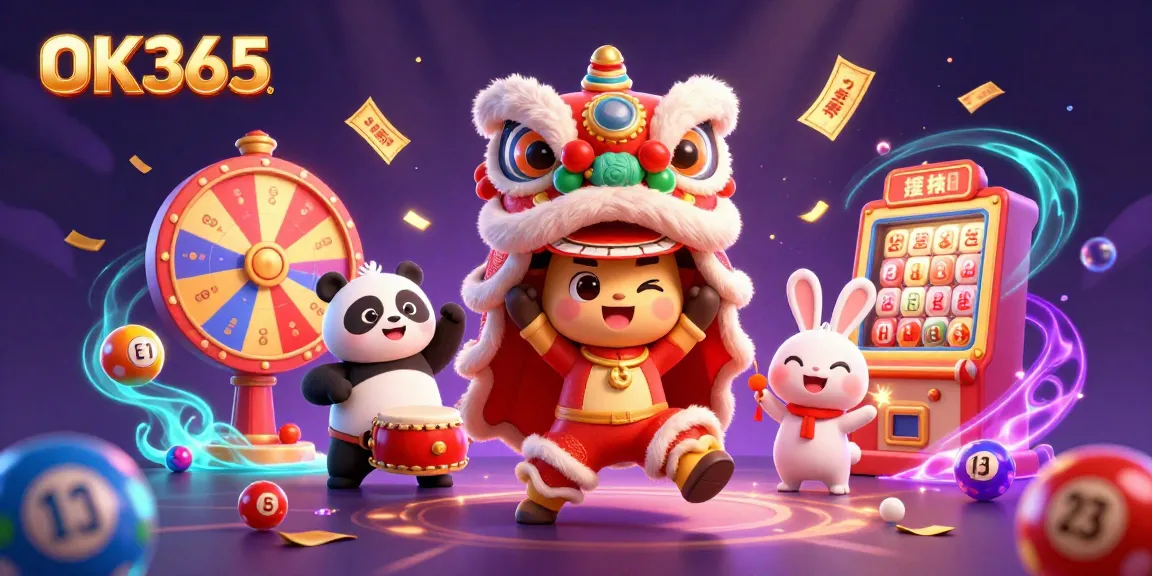 Engage with OK365’s vibrant lottery theme featuring exciting elements and lively characters!
