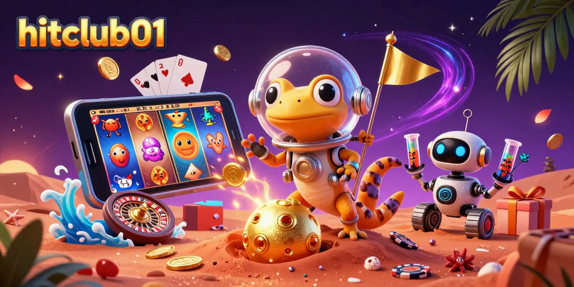 Engage with hitclub01's thrilling slot games at a golden casino on Mars!