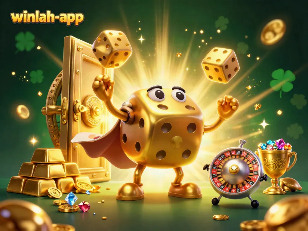 Join the excitement of winlah-app as you spin to win with golden dice and treasures!