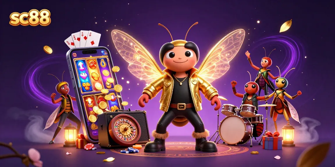 Experience thrilling gameplay with sc88 featuring a lively rock star gaming scene infused with fun slot elements.