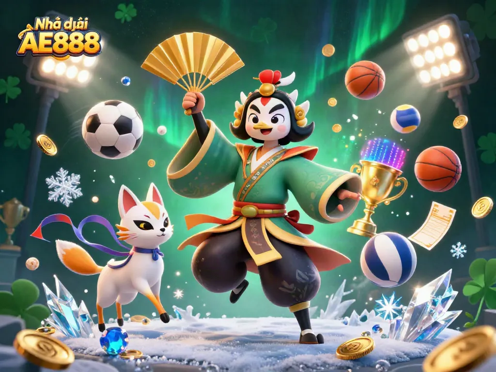 Engage with thrilling betting experiences at Nhà cái AE888, where dynamic sports elements meet exciting casino visuals.