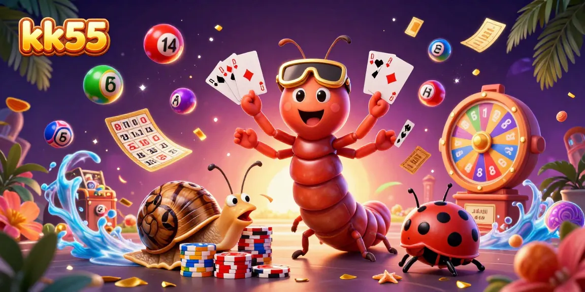 Experience excitement at kk55 with a unique millipede dealer, vibrant lottery balls, and joyfully interactive gameplay elements.