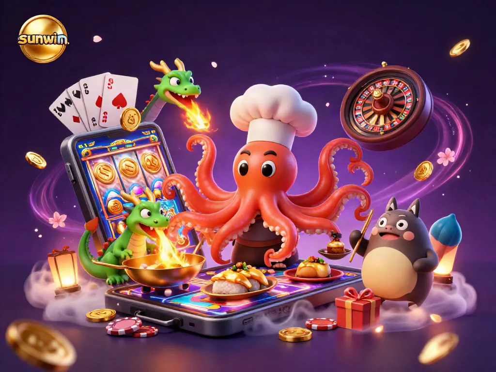 Experience the excitement of sunwin. with vibrant slot games and charming characters in a dynamic casino setting.