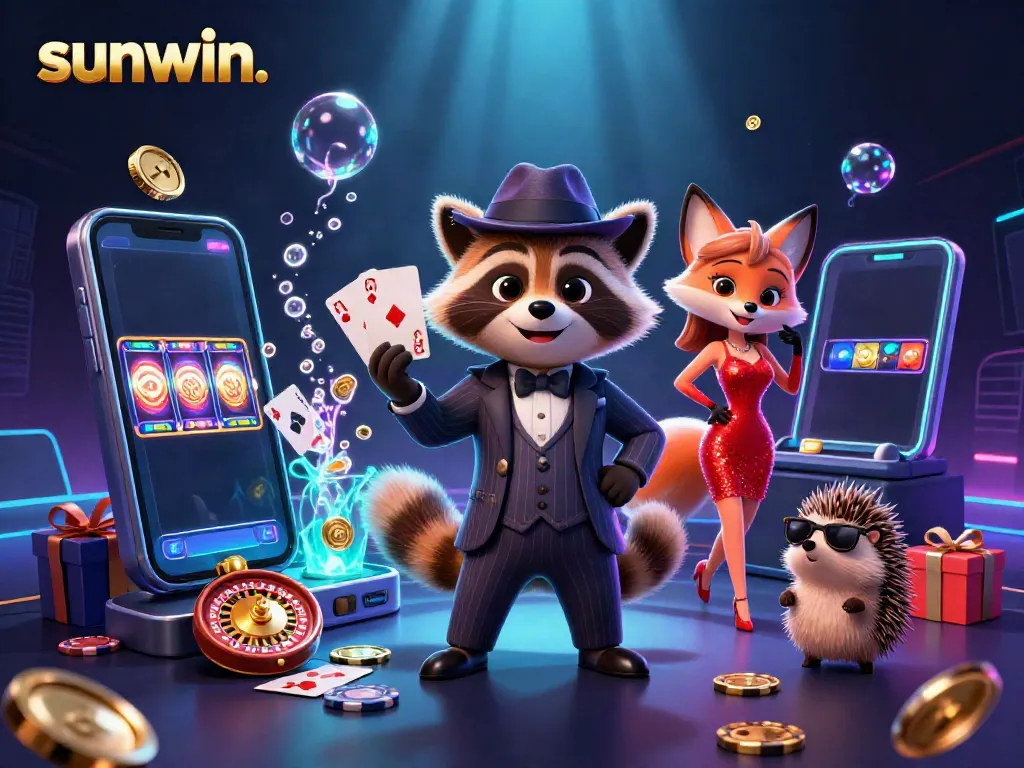 Experience thrilling games at sunwin. with a fashionable raccoon and a stylish fox in vivid 3D.