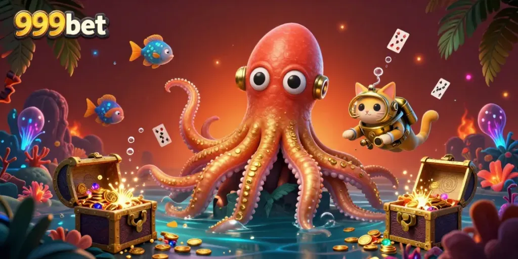 Experience thrilling gameplay at 999bet with a mythical kraken and immersive gaming elements.