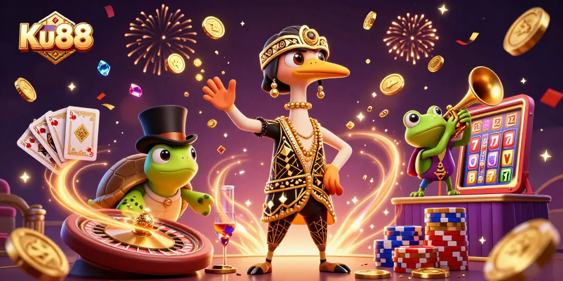 Betters can enjoy thrilling wins at Ku88 casino with vibrant characters and exciting game elements.